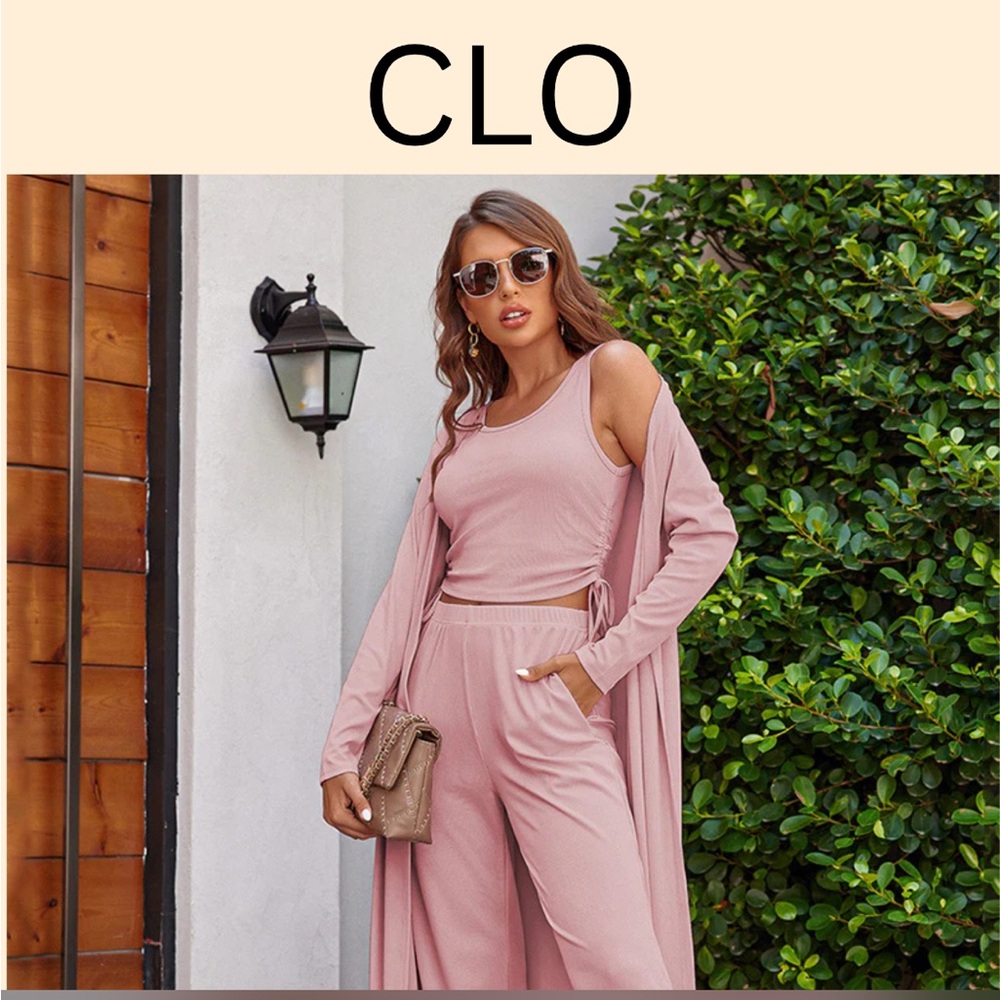 CLO LINK 3 PCs Women's Pink PJ Set